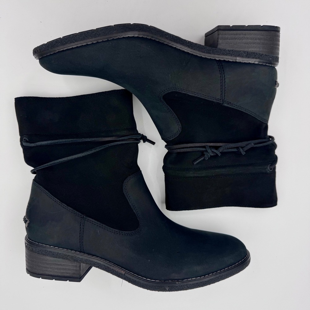 NWOB Sperry Women Maya Ronan Black Suede 9.5M Low Block Slouch Mid-Calf Boots - Picture 3 of 9